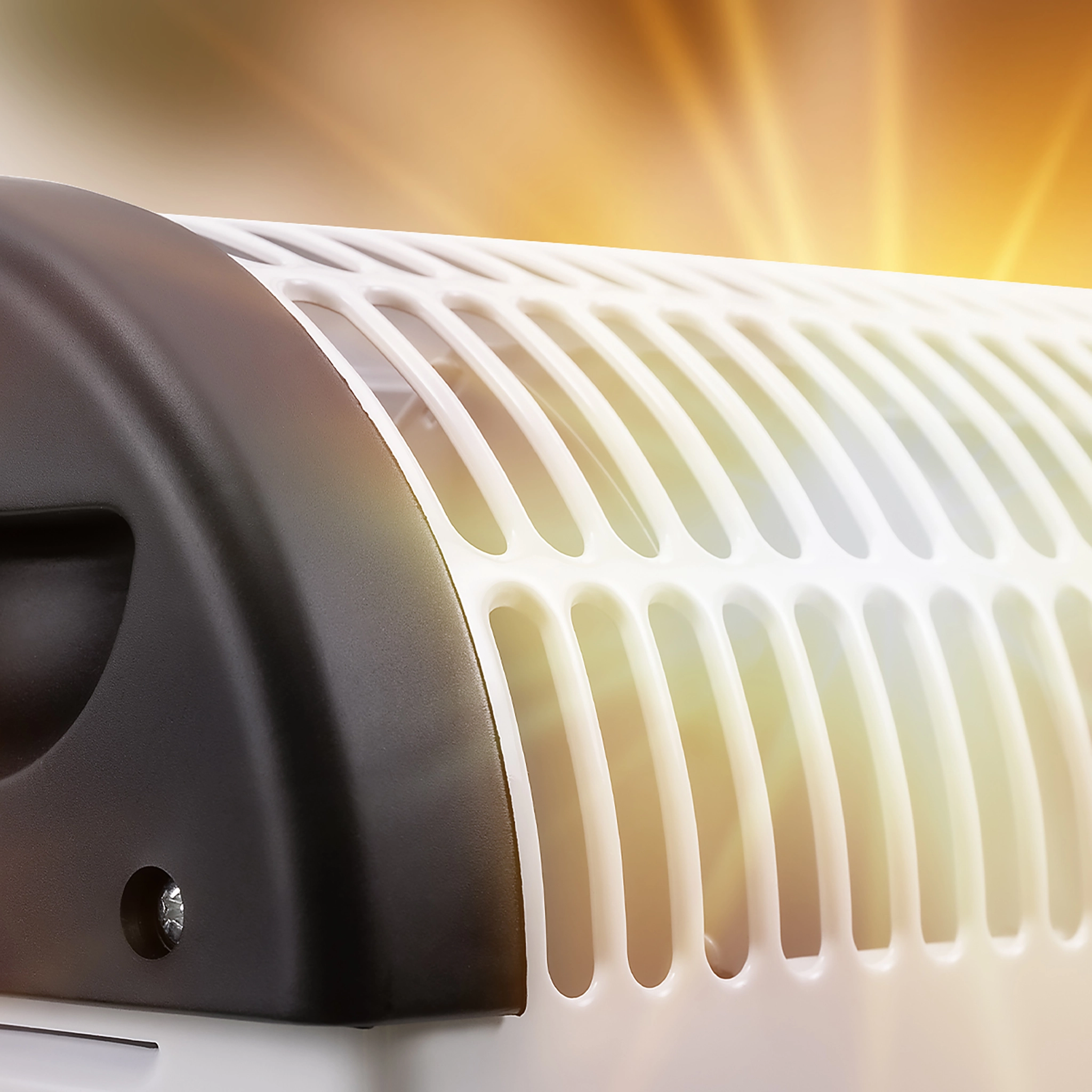 Vergr&ouml;&szlig;ertes Gitter der laufenden Heidenfeld Konvektorheizung HL200